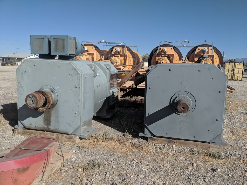 1,250hp GE DC Motor 500/580 RPM, 500 Volts Arm Shunt Wound Motor for Sale